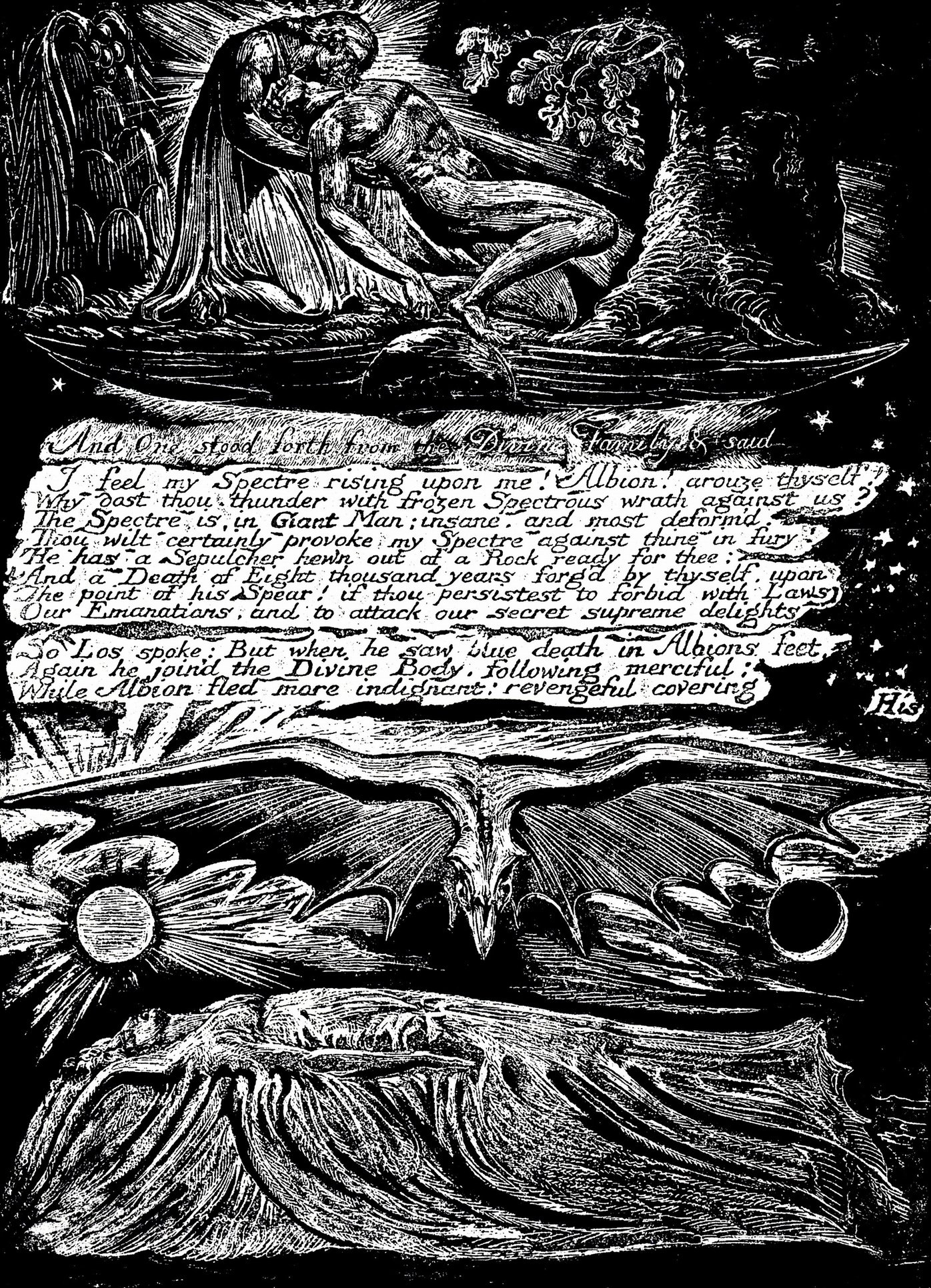 Engraving for William Blake's Jerusalem poem